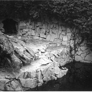 Dublin's old Polar Bear enclosure (originally built for Lions) in c.1999.