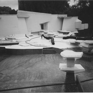 Polar Bear enclosure at Cologne, during cleaning, 1998