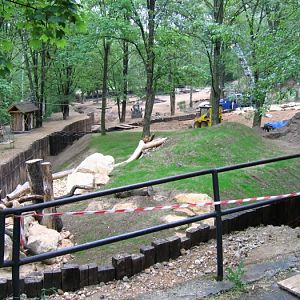 Hyena enclosure under construction @ Prague