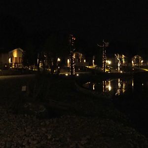 Evening in The Last Frontier - Native Houses and fallow deer area, 2020-09-02