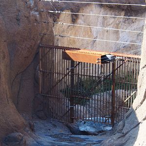 Gate to off-show corridor between Polar bear exhibits, 2020-09-02