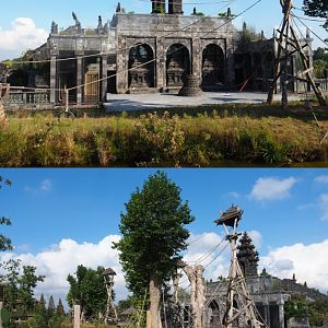 Sumatran orangutan temple and Sumatran orangutan and Asian small-clawed otter island, 2020-09-02