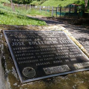 Sign talking about the zoo's renovation - Aracaju zoo