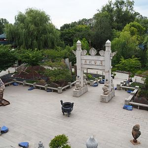 View of The Middle Kingdom from large Chinese temple yard, 2020-09-03