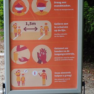 Covid-19 safety measures signage, 2020-05-23