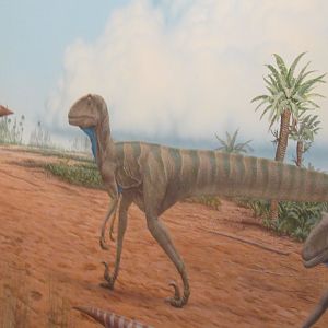 deinonychus mural