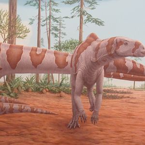 hadrosaur mural