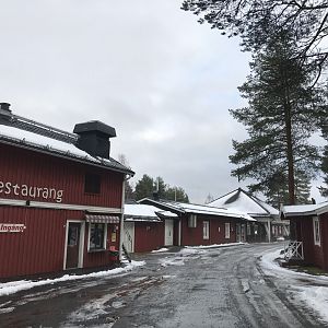 Lycksele entrance area and restaurant