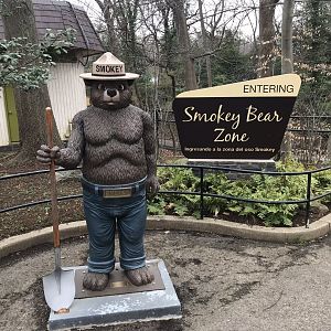 Smokey Bear Statue and Sign