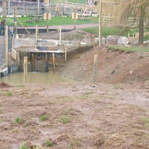 Doing up the waterfowl enclosure