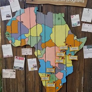 Columbus Zoo - Map of organizations they help
