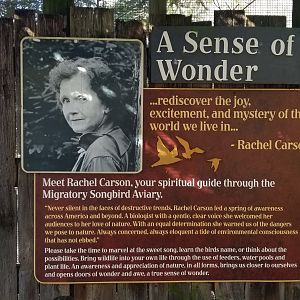 Columbus Zoo - Sign at entrance to songbird aviary