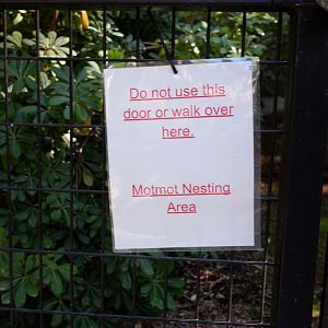sign on staff gate