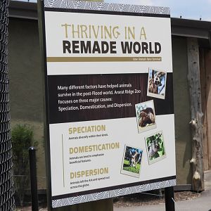 "Ways animals adapted" sign