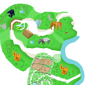 Chester Zoo Map - Full progress on Islands