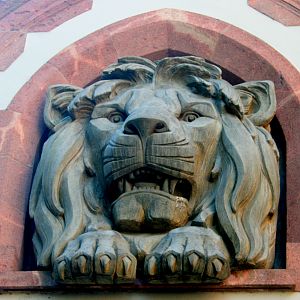 Lion Statue; Entrance to Leipzig Zoo; 2nd September 2011
