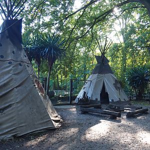 Native American camp next to the prairie paddock, 2020-10-10