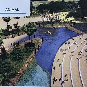 Asian Elephant Waterhole Concept Art