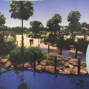 Asian Elephant Enclosure Concept Art