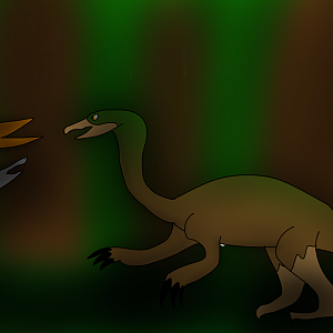 Therizinosaurus fighting a Irritator