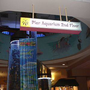 Sign - from mall to aquarium above