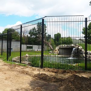 Nearly finished new exhibit for non-subspecies specific tigers, 2020-06-20