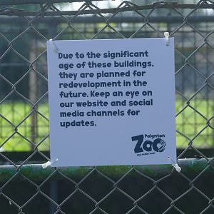 Sign on the old Camel/ Takin housing, 12 April 2021