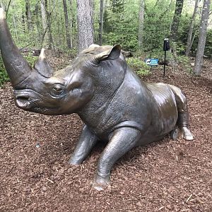 North Carolina Zoo: White Rhinoceros Statue