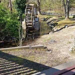 Cohanzick Zoo - Water wheel inside entrance