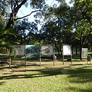 Gorilla exhibit educational square and memorial - Belo Horizonte zoo