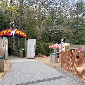 Cape May - Food shack, tables, African Savanna entrance