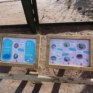 Flamingo aviary sigange