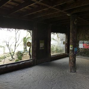 Parrot breeding centre viewing area