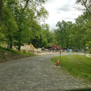 Brandywine Zoo - View of construction from main road to zoo