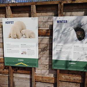 New education signs for the polar bears - Autumn and Winter