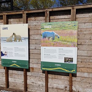 New education signs for the polar bears - Spring and Summer