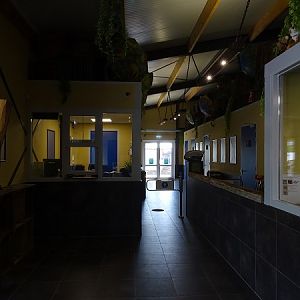 New entrance building; interior