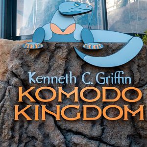Komodo Kingdom entrance signage/logo
