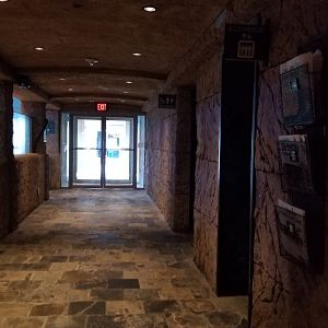 Long Island Aquarium - Hall past cafe to outside