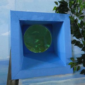 Smaller viewing area for main tank