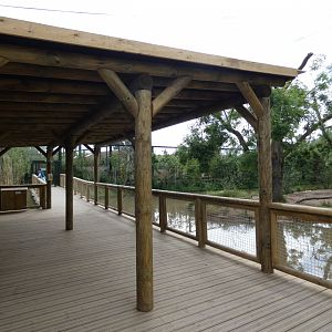 Latin American Wetlands aviary sheltered viewing area