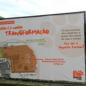 Asian area, elephant exhibits comparison - BioParque do Rio