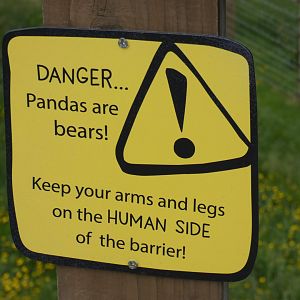 Panda warning signage
