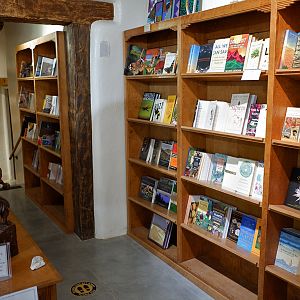 right half of books in gift shop