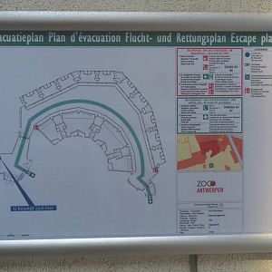 Fire escape map of the Small monkey house, 2021-06-12