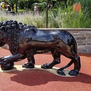 Maryland Zoo - One of a pair of lion statues