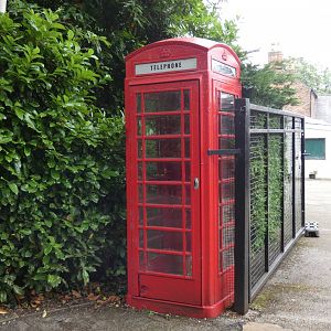 Red phone box (Greenacres Animal Park)
