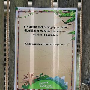 Sign about the bird-flu