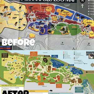 Indianapolis Zoo Map 1988 & 2021