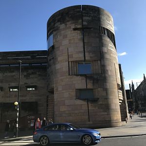 Outside the National museum of Scotland